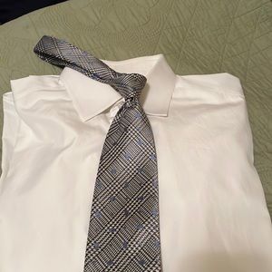 25% ALL. J S BLANK & CO.  NY. Gingham plaid. Mainly black & white-All Silk